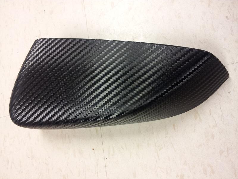 Wrapping front mirrors with Carbon Fiber Mustang Evolution