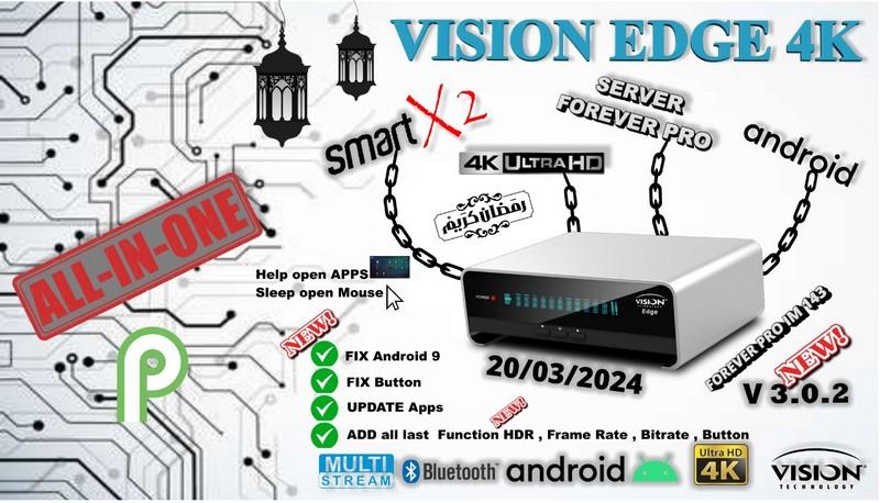 ⭐تحديث جديدVISION EDGE UHD 4K تثبيث نظام الاندرويد9 # اضافة كل الخصائص 868040112